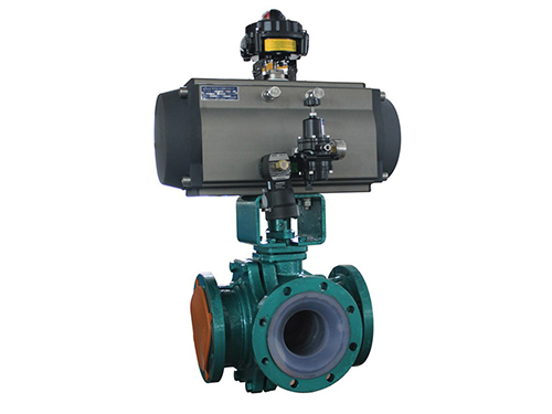 氣動三通(tong)球閥T型和L 型